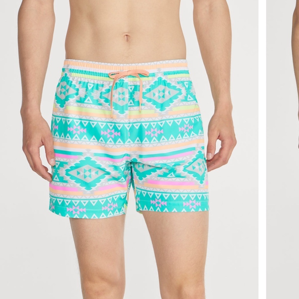 Chubbies The En Fuegos 5.5" Stretch Swim Trunks Aztec Pastel Geometric Shorts